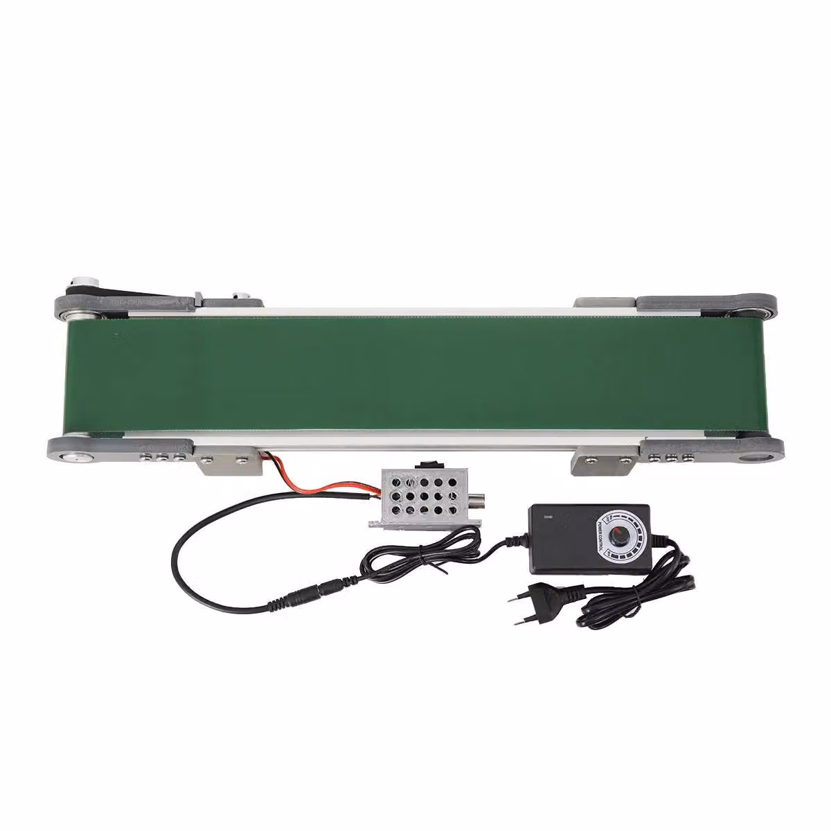 Nastro trasportatore elettrico di sollevamento, velocità regolabile, motore senza spazzole, AC 100-240V, 500x100x70MM