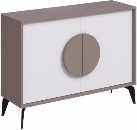 Credenza in legno "Gora" - 110 x 36 x 82 cm - Moka chiaro