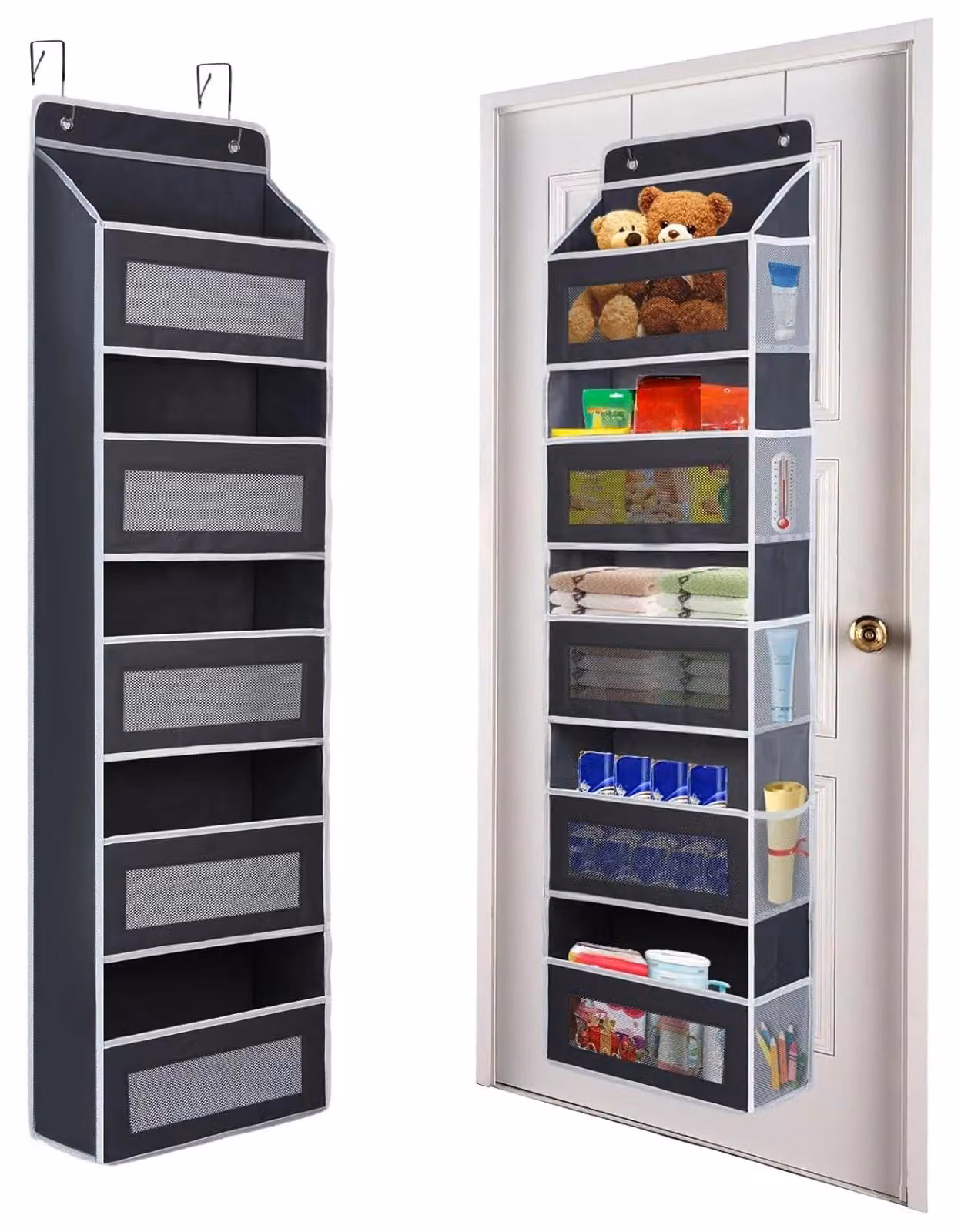 Elzusha - Organizzatore da appendere sopra la porta con 5 ripiani