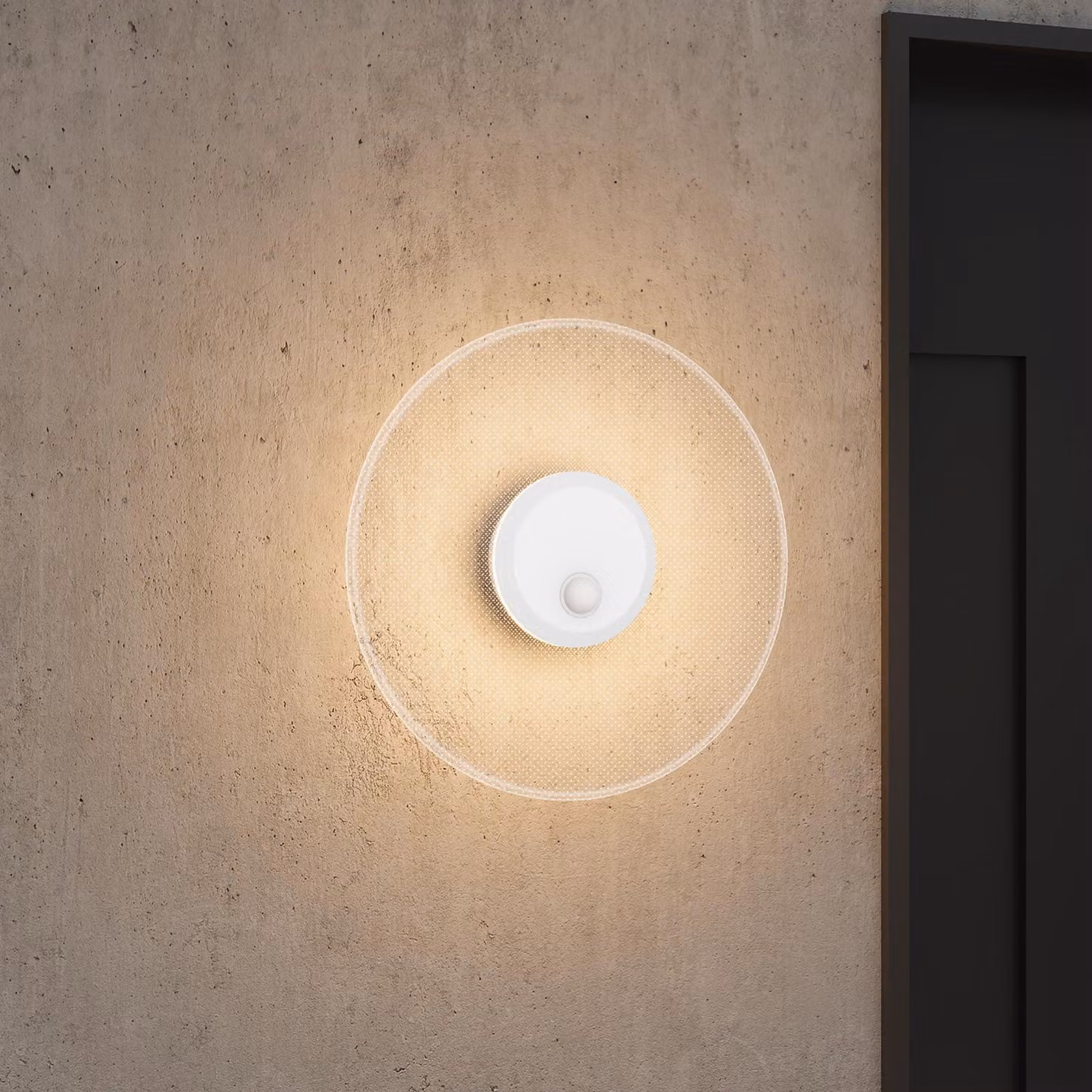 doporro Lampada da Parete da Esterno LED 6W, Applique Murale IP65 Impermeabile, Luce Esterna 3000K per Giardino, Terrazzo, Facciate šC Bianco, ?30 cm