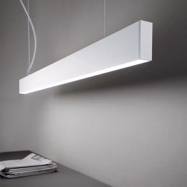 Lampada Lineare Steel Alluminio Bianco 2 Luci Led 36W 4000K Luce Naturale