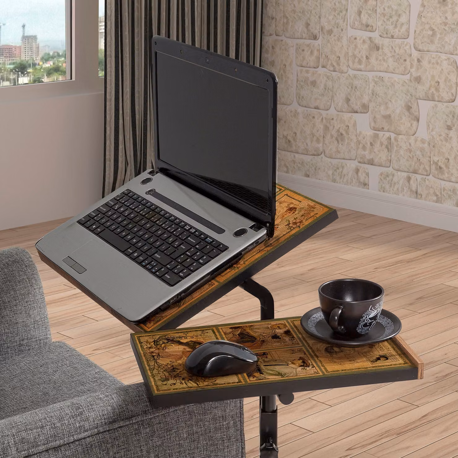 Skye Decor, Glen 732 - Atlantic, scrivania per computer, scrivania per laptop in piedi, pino atlantico, 67 x 87 x 45,5 cm