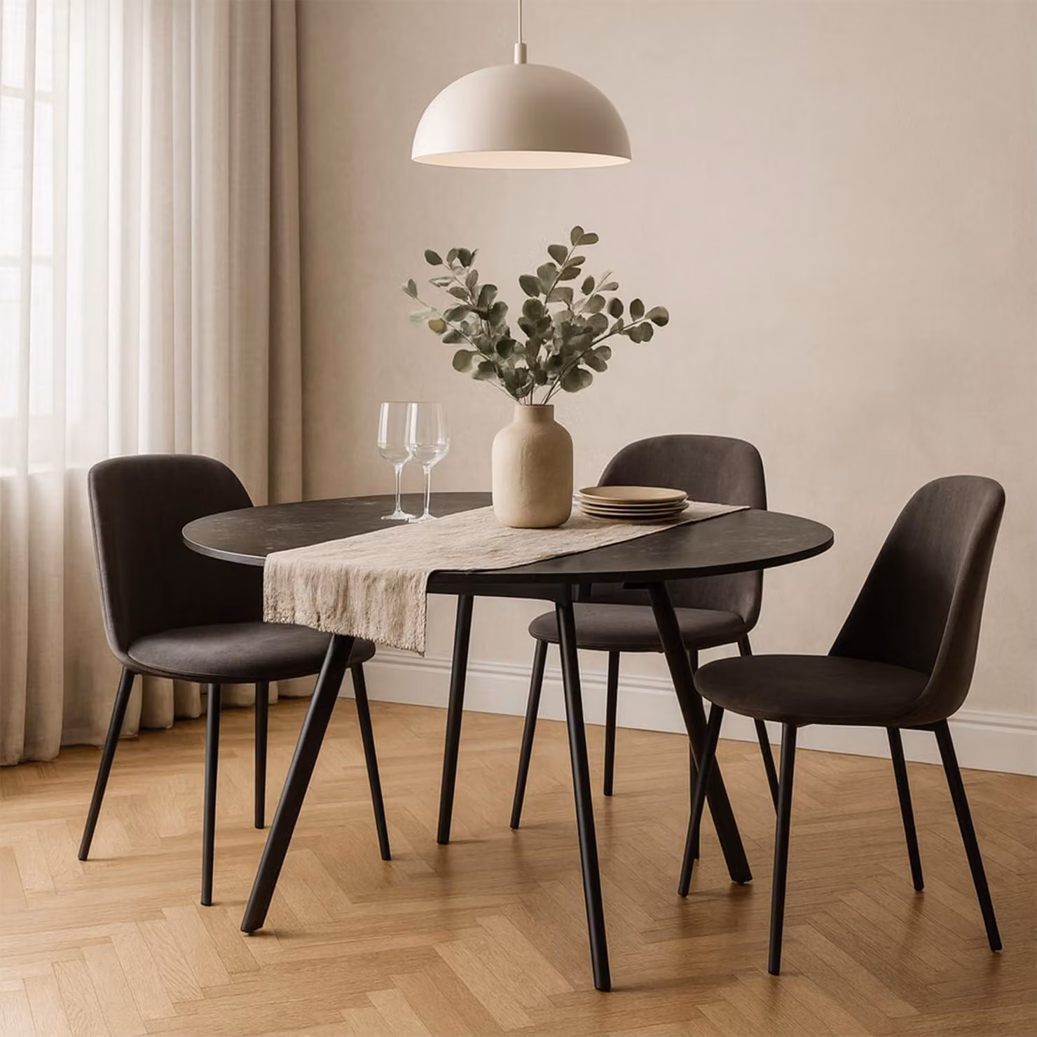 Tavolo rotondo – Tavolo allungabile – Tavolo da cucina – Tavolo da pranzo – Tavolo pieghevole – Meccanismo a farfalla