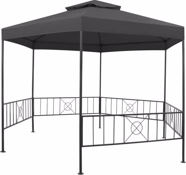 Gazebo da Giardino 323x275x265 cm Antracite