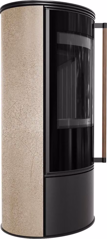 KRATKI ERIK Ø150 5,5 kW Stufa in Vetroceramica GOLD SATIN Coperchio in acciaio Maniglia Jatoba