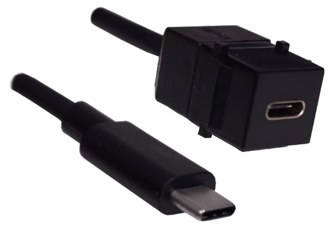 BACHMANN Accoppiamento Keystone USB 3.1, presa/spina tipo C PD 60W, 0,5 m