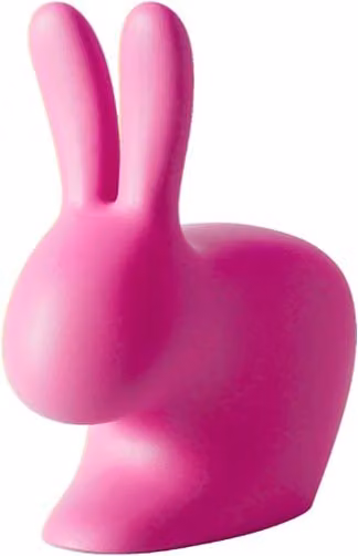Fermaporta coniglietto Qeeboo Rabbit XS in polietilene rosa