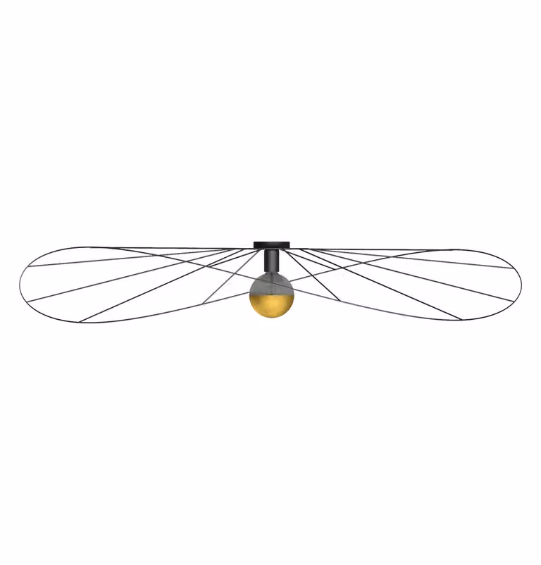 Applique / plafoniera ESKOLA 140 nero 1xE27 15W acciaio 22,5x140x140cm Thoro Lighting