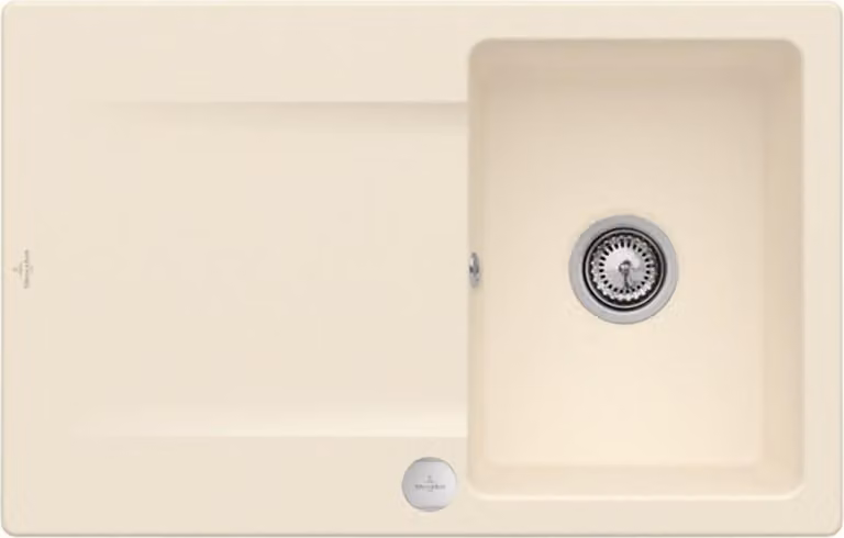 Lavello da cucina Villeroy&Boch, lavello da cucina Siluet 45 Ivory 800x510mm, larghezza base 45cm