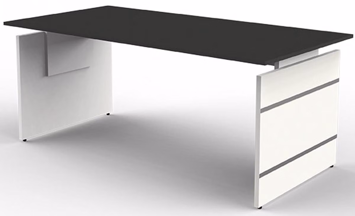Scrivania Form 4, regolabile in altezza manualmente, antracite, dimensioni piano d'appoggio:180 x 80 cm