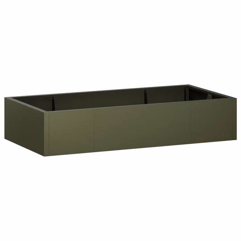 Set di 6 muri di contenimento vidaXL in acciaio, colore verde oliva, L 200 x H 100 x P 40 cm