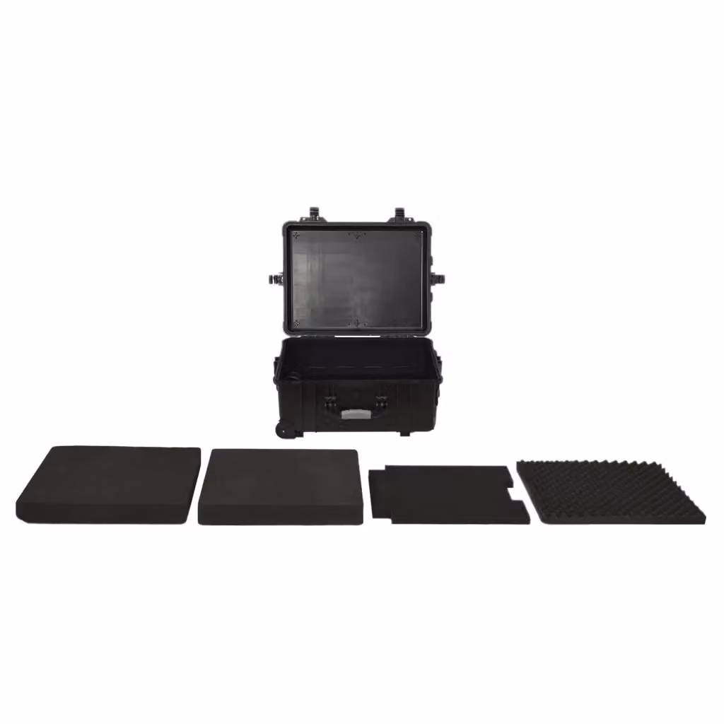 Valigetta da volo con ruote vidaXL nera in plastica impermeabile con inserti L/P/H: 58 x 45 x 27 cm – 2