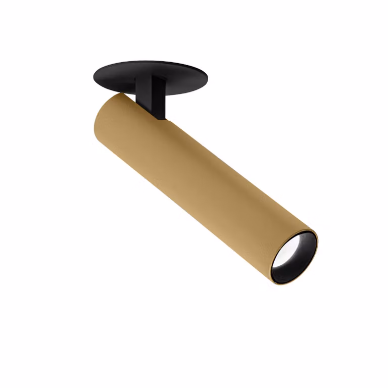 Wever & Ducré Lighting WEVER DUCRÉ Faretto LED Match 1.0 semi-incasso beige 2.700 K, Crema / Ambra, Soggiorno / Sala da pranzo, Alluminio, Moderno