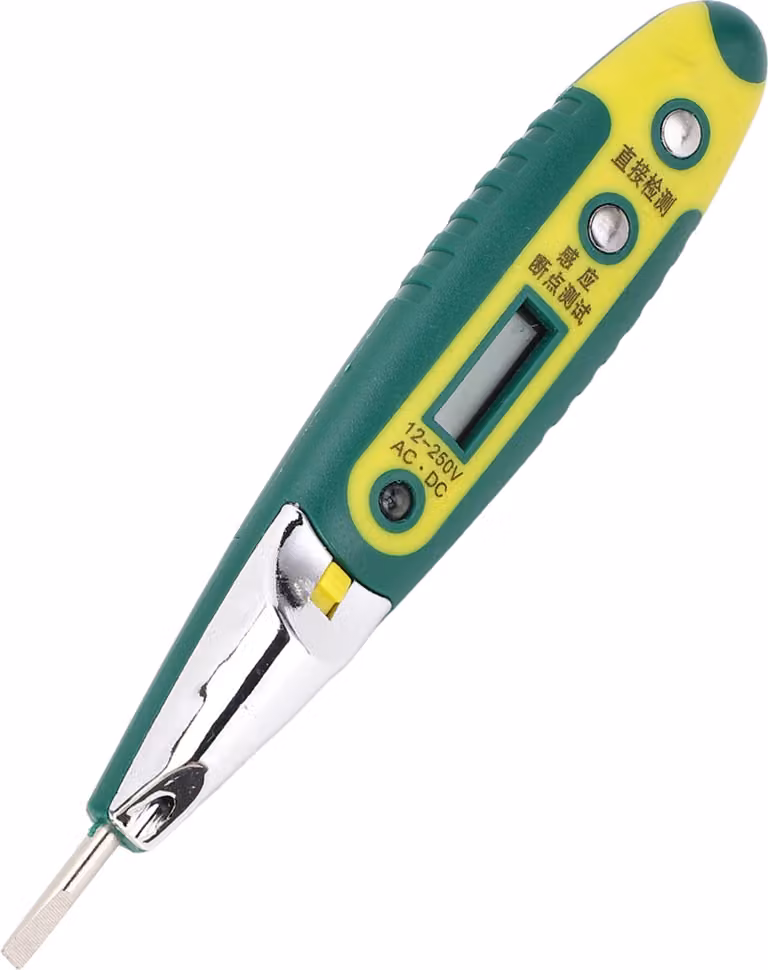 Tester digitale di tensione AC/DC Strumento di prova con display a LED Penna di prova 12-250V Strumento domestico con luce