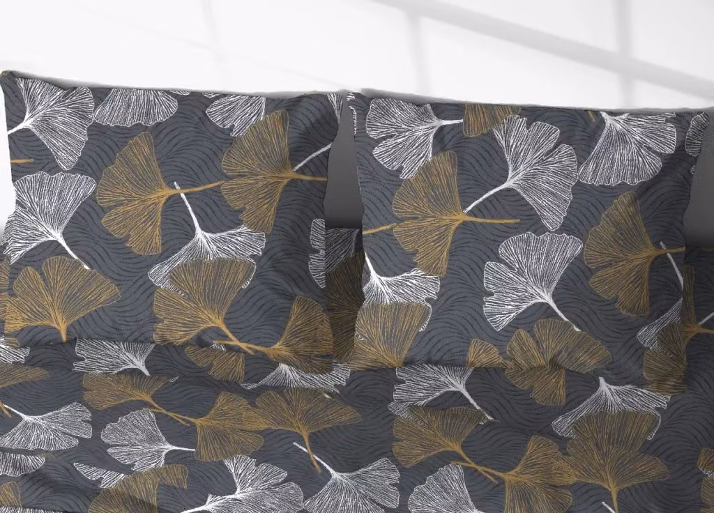 Sacco Copripiumino Personalizzabile per Camper e Roulotte Biancheriaweb in 100% Cotone Fantasia Ginko Giallo Singolo L 90 cm x P 200 cm – 2