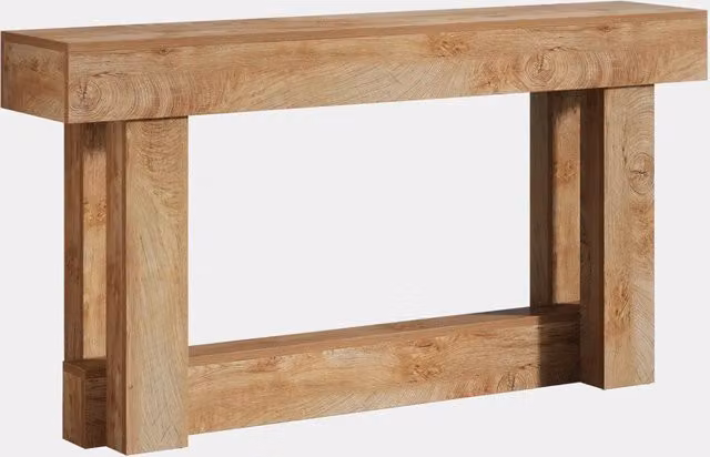 Tavolo Consolle REDOM in Legno Rovere Marrone Stile Vintage L: 136 cm, P: 30 cm, H: 160 cm – 1