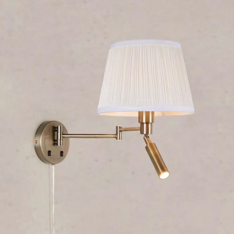 Markslöjd Applique da parete Pivot, Ottone / Oro, Soggiorno / Sala da pranzo, Tessuto / Stoffa / Seta, Applique