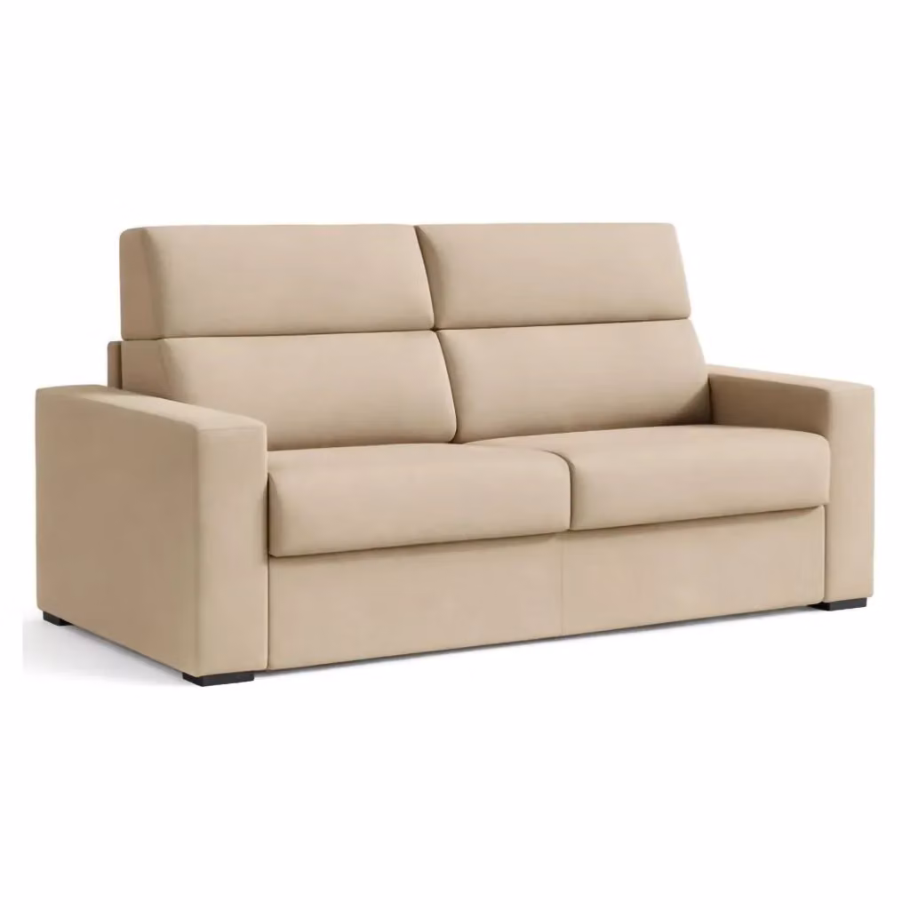 Divano Letto Ecate DMORA a 2 Posti con Rivestimento Sfoderabile, Grigio Tortora, L: 200 cm, P: 95 cm – 2