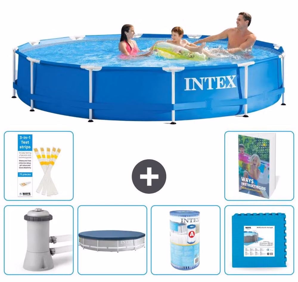 Piscina fuori terra a struttura - 366x76 cm - composta da 5 elementi - modello S254