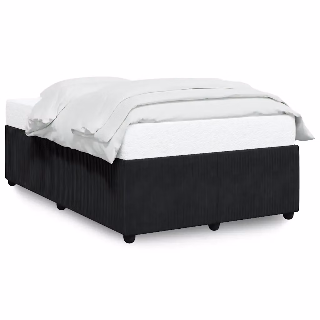 vidaXL Giroletto senza Materasso in Velluto Nero L: 120 cm, P: 190 cm – 2