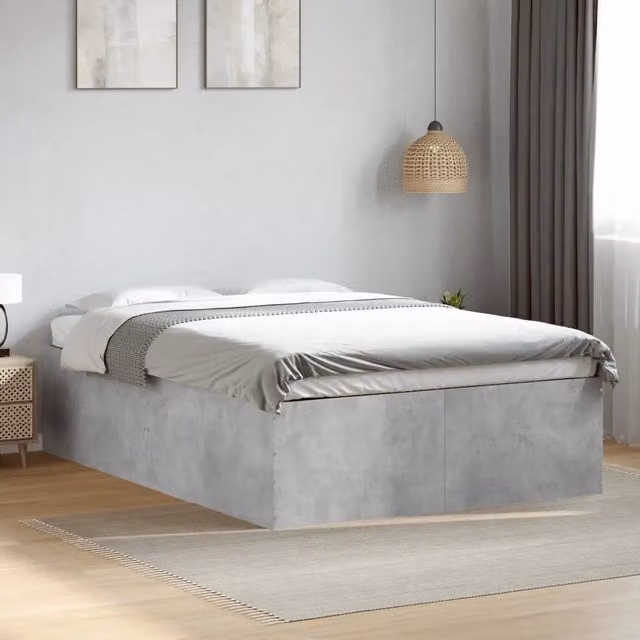 Giroletto vidaXL in legno multistrato grigio opaco L: 138 cm, P: 193 cm, H: 45 cm