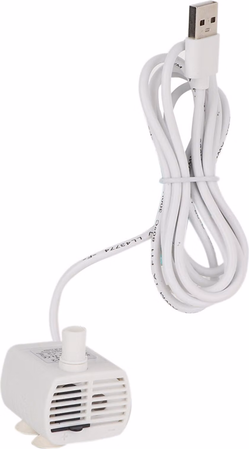 Pond USB Mini 1-3W Safer serbatoio di pesce pompa d'acqua, durevole bianco immersione resina per acquario