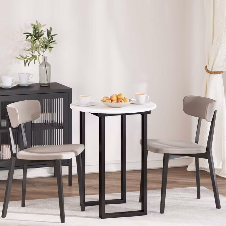 Piano del tavolo rotondo vidaXL in legno ingegnerizzato bianco, Ø 60 cm, H 1,5 cm