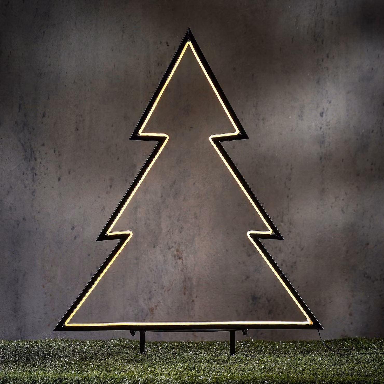 Luca Lighting LED spina da giardino abete neon 75 cm nero LED bianco caldo