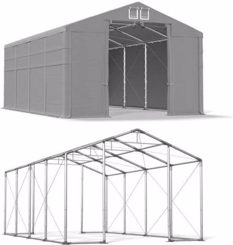 6x8 Grey Magazine Tenda WINTER PLUS MSD