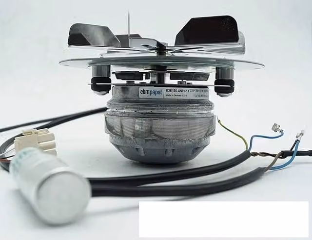 Ventilatore di scarico EBM R2E-180 CG82 per stufa a pellet, colore argento