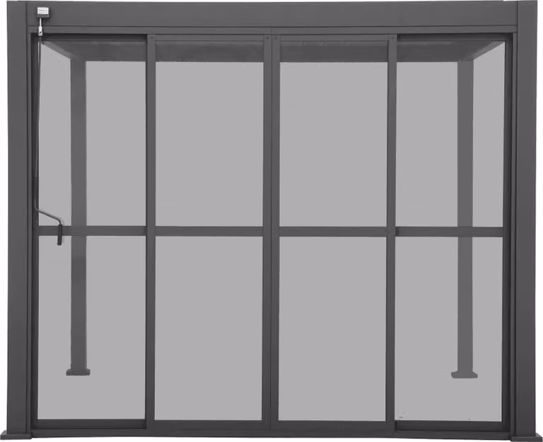 MIRADOR 111 Porte scorrevoli da 4 m in alluminio antracite per pergola Deluxe