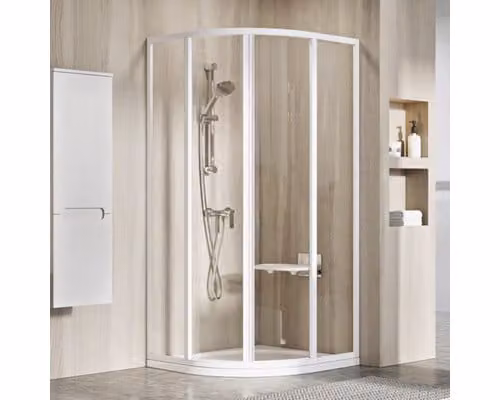 Cabina doccia RAVAK SKCP4-90 195 doppia porta bianco+trasparente 3117O102Z1