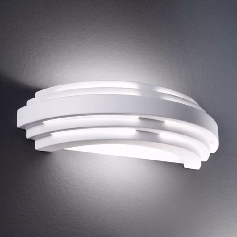 austrolux Applique da parete STIEGEL, dimmerabile, Bianco / Opale, Soggiorno / Sala da pranzo, Ceramica, Moderno, Applique