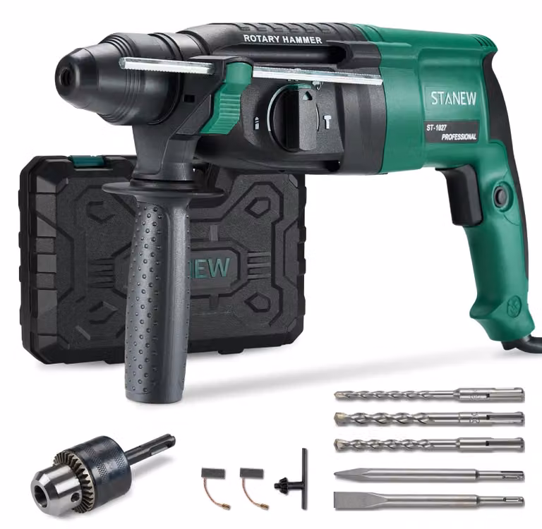 Trapano avvitatore a filo Boorhamer, 950 W - 4 funzioni - Capacità di foratura nel legno: 30 mm