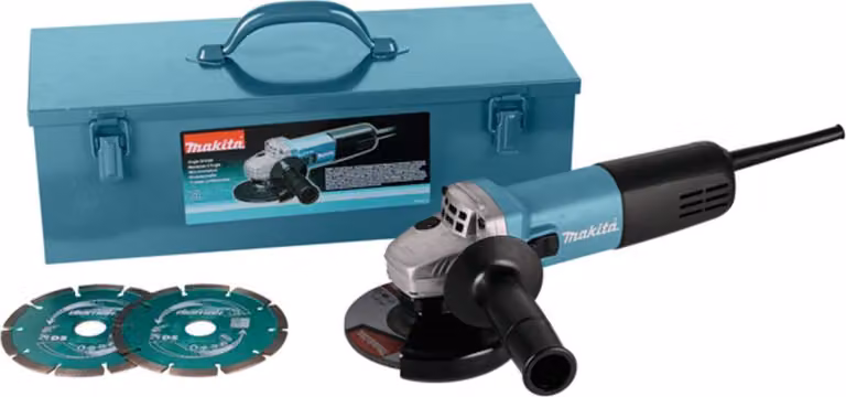 Smerigliatrice angolare 840W Ø125mm e 2 dischi - MAKITA 9558HNRGK3
