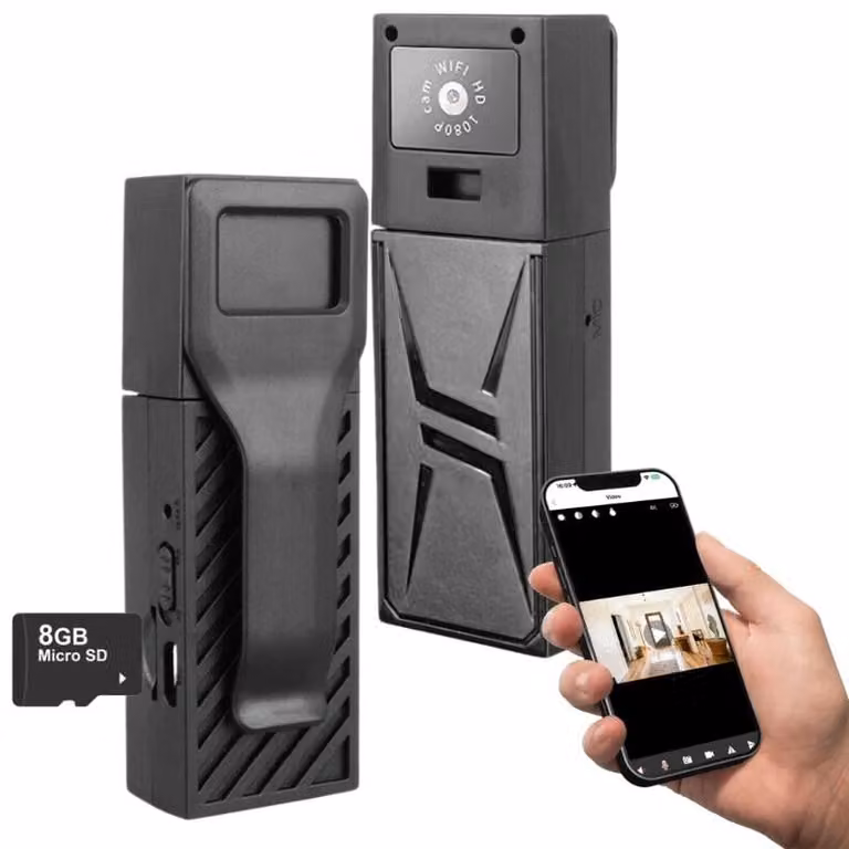 Body camera corporale iUni M7, Wi-Fi, 8GB, Visualizzazione 4K, Visualizzazione Live su telefono