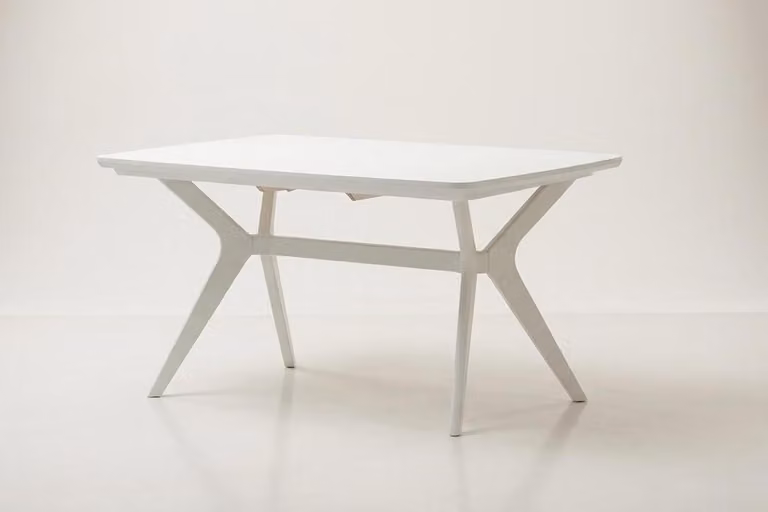 Tavolo da pranzo allungabile, bianco, elegante, pratico, robusto, versatile, moderno