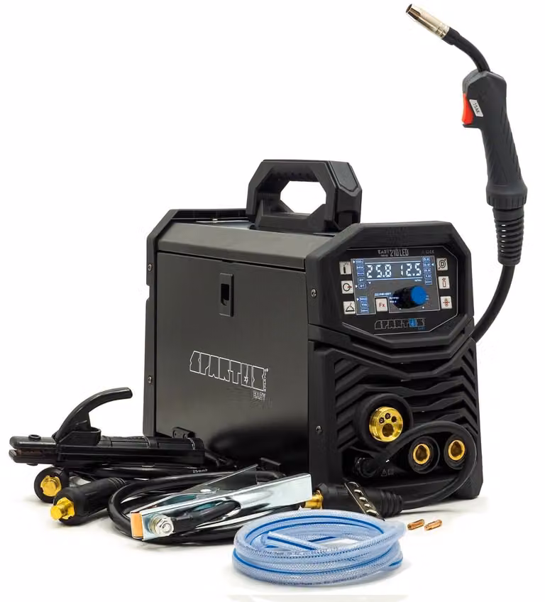 Saldatrice MIG MAG 200A a inverter, tecnologia sinergica, 3-in-1 – per uso professionale e amatoriale