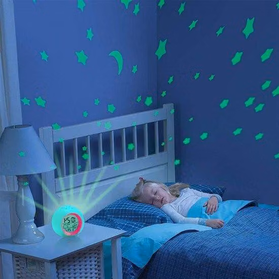 Sveglie digitali per bambini - Slaaptrainer, colore: verde - Camera da letto - Modello: Sveglia per bambini