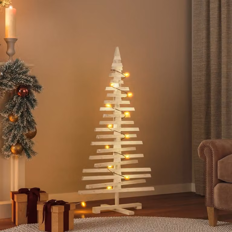Maison Exclusive - Albero di Natale in legno da decorare 120 cm in legno massello di pino
