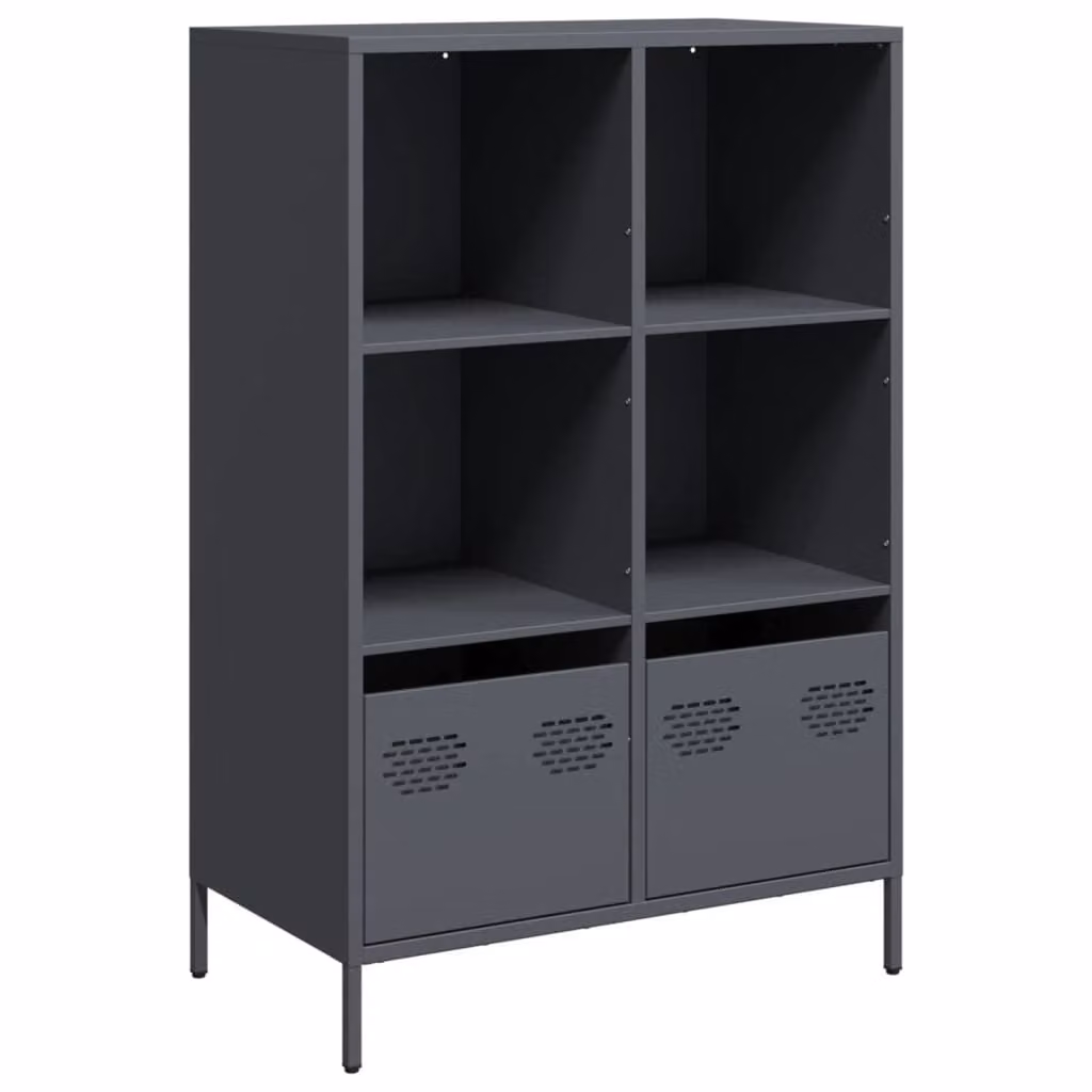 Credenza Antracite 68x39x103,5 cm Acciaio