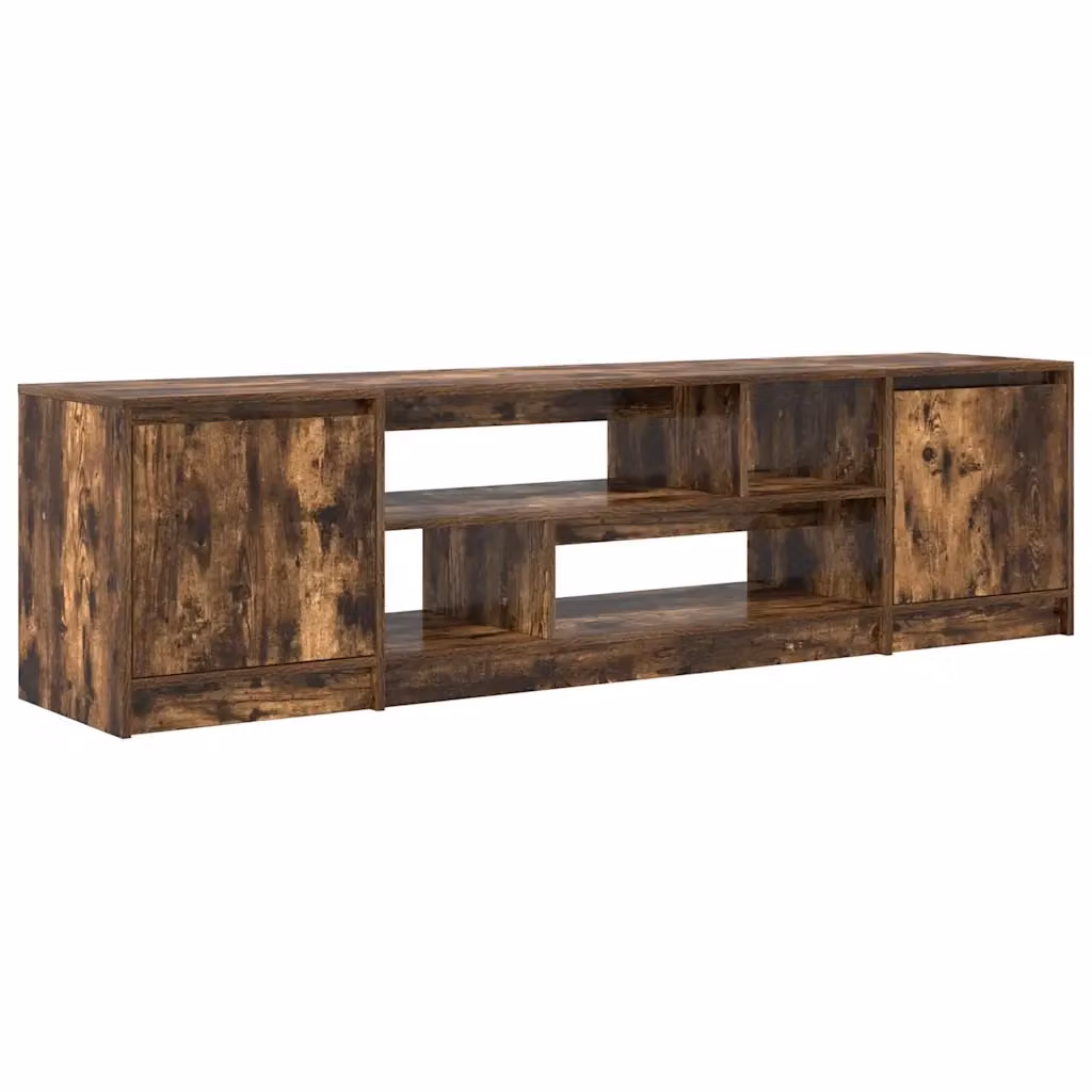 Mobile Porta TV moderno vidaXL in legno color rovere fumo L: 188,5 cm, P: 41 cm, H: 50 cm – 2