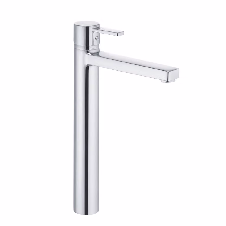 KLUDI ZENTA Mitigeur monocommandé pour lavabo, hauteur de bec 260mm, sans garniture d'écoulement, chrome, 382570575, 382570575