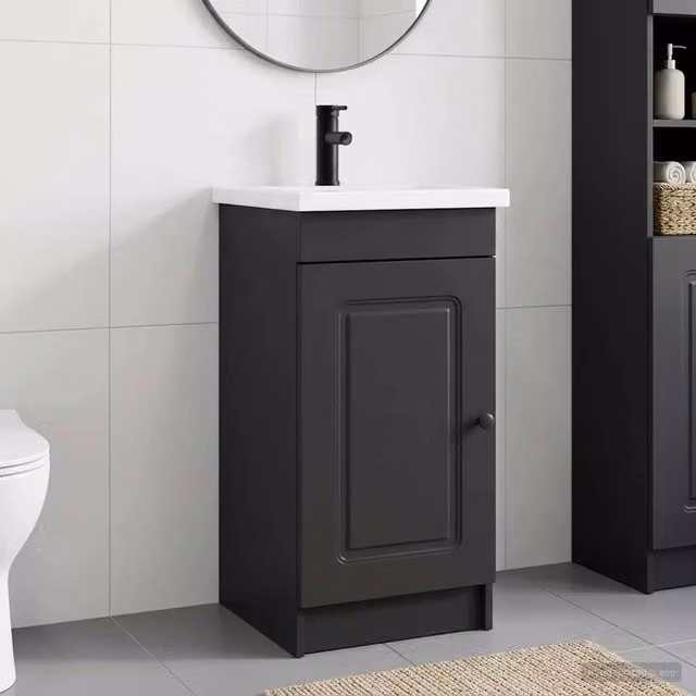 Mobile da bagno con lavabo Nero 42 x 40 x 84,5 cm 889995