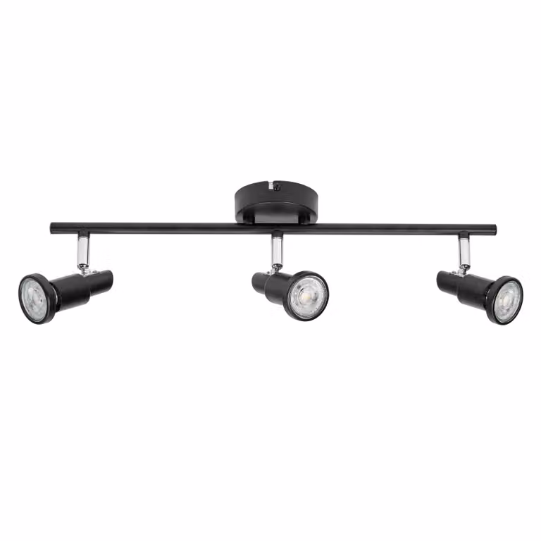 LEDVANCE LED SPOT GU10 3 x 3,4W, 690lm, nero, temperatura di colore 2.700K, colore della luce bianco caldo, design senza tempo, lampada LED sostituibile, ideale per interni, CRI 90, teste regolabili