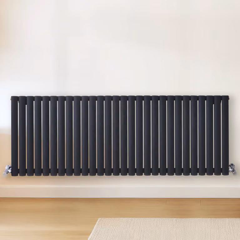 Radiatore di Design Orizzontale Grigio (Carbon Grigio) - 635mm x 1652mm - Pannello Doppio  - Revive