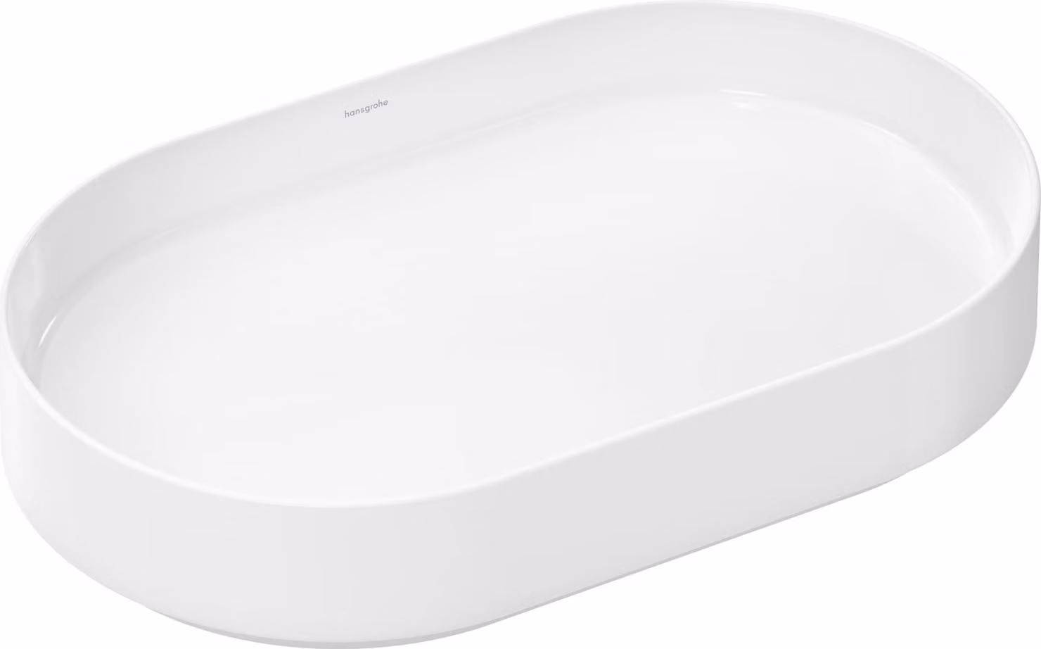 hansgrohe Xuniva evo U lavabo à poser 650/400, sans trou de robinetterie ni trop-plein, SmartClean, HygieneEffect, blanc, 63009450, 63009450