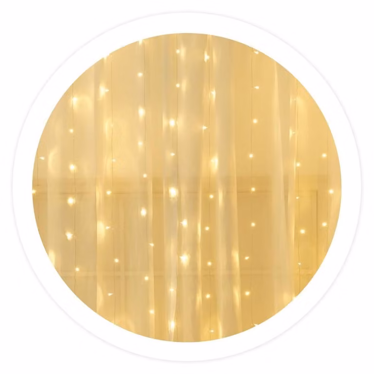 Tenda a LED, dimensioni 2 x 2 metri, luce calda, 1671 LED