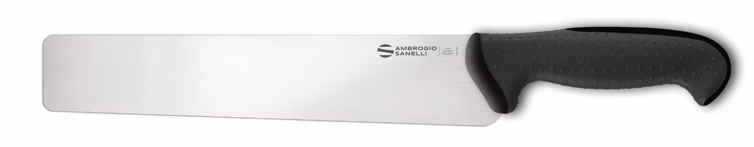 Coltello pasta linea Tecna di Sanelli Ambrogio, punta quadra cm 26, manico nero