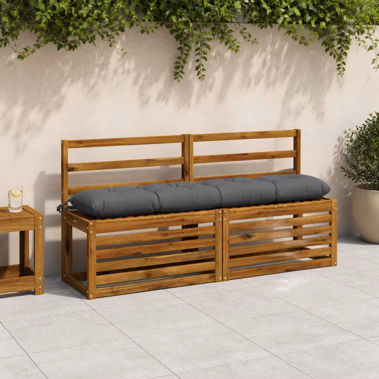 vidaXL Cuscini per Panchina VIANEN 2 pz 100% Poliestere Blu